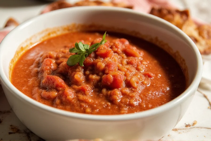 Traditionelle Sofrito-Zutaten wie Zwiebeln, Knoblauch, Paprika und Tomaten in einer Pfanne