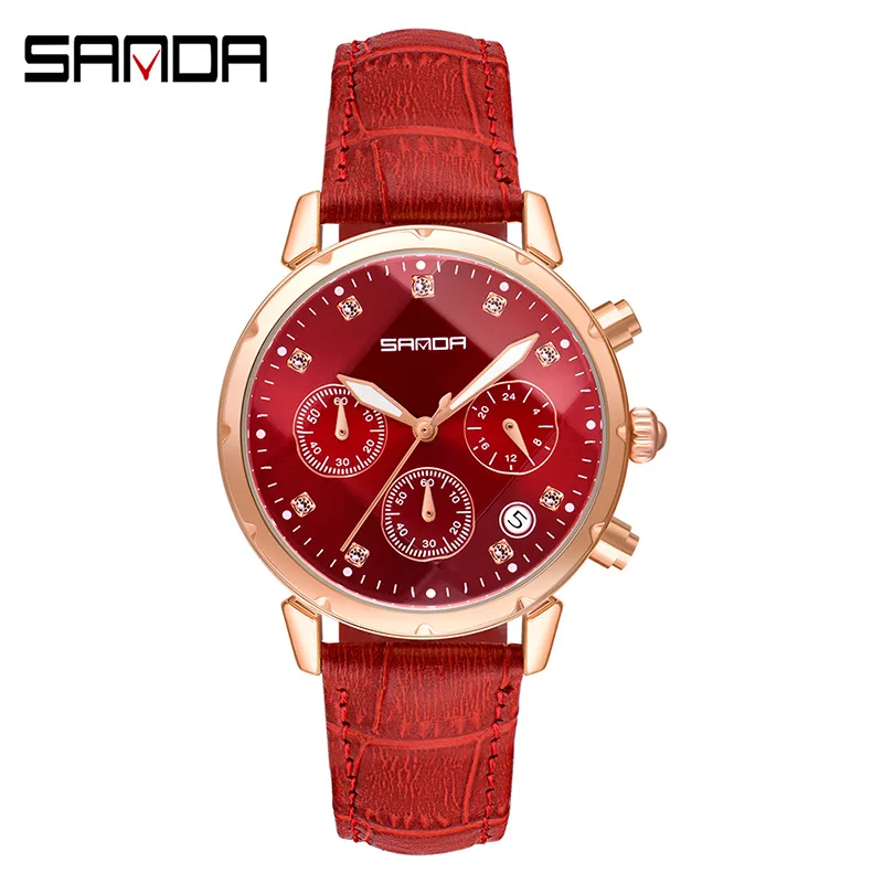 

Hot Brand Luxury Women Watches Fashion Genuine leather Band Quartz Sport Watch Luminous Ladies Wrist Watch