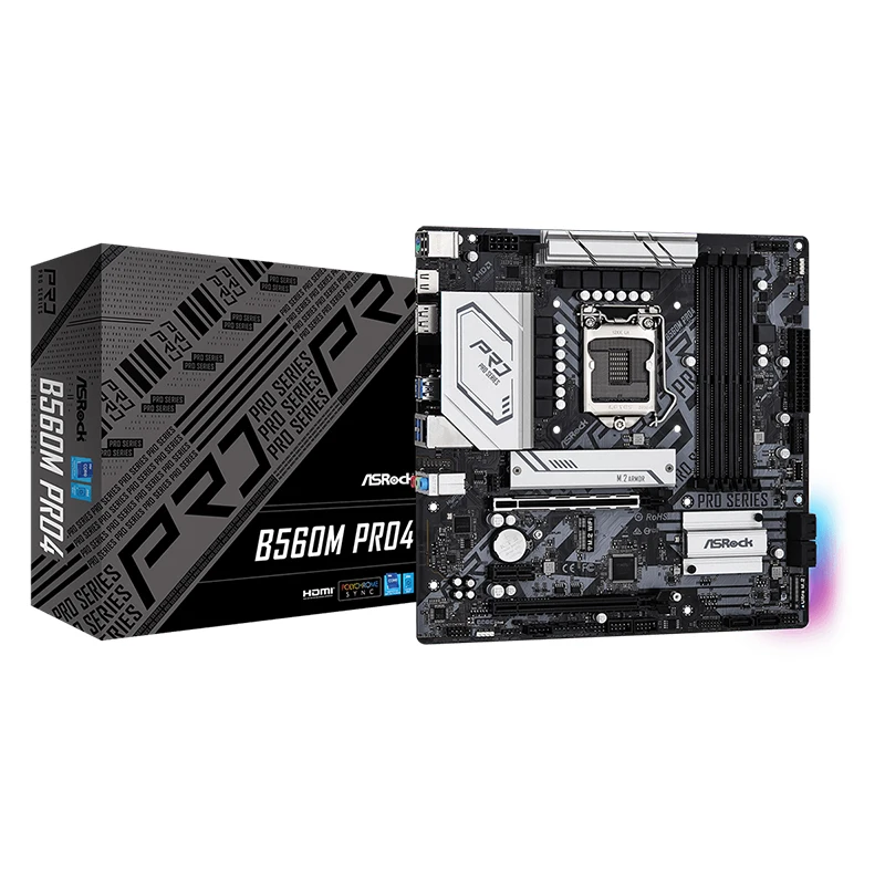 

ASRock B560M Pro4 motherboard supports Intel 11900K/11700KF/11600KF CPU