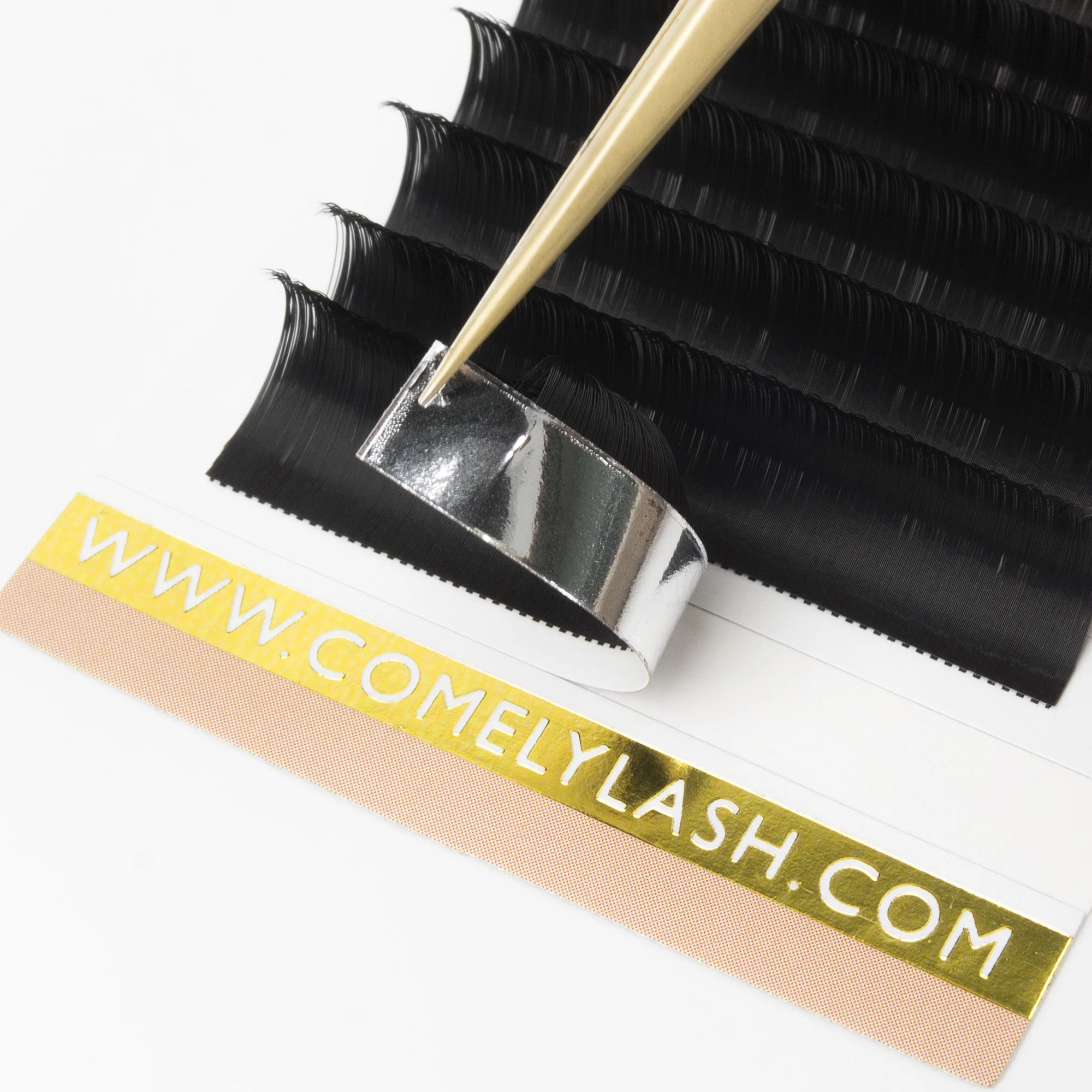 

Comelylash6-25MM Lash Extensions Tray Private Label Silk False Mink Individual Eyelash Extension Vendor Volume Lashes Customized, Black