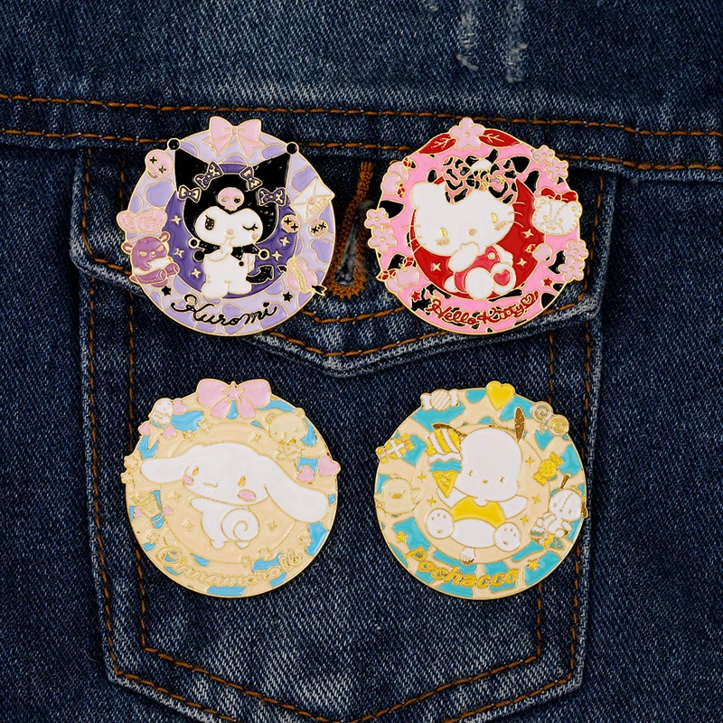 

Manufacturers Direct Sales Cartoon Spin-offs Kuromi Brooch Low Price Fashionable Advanced Styling Zinc Alloy Multi-Color Brooch