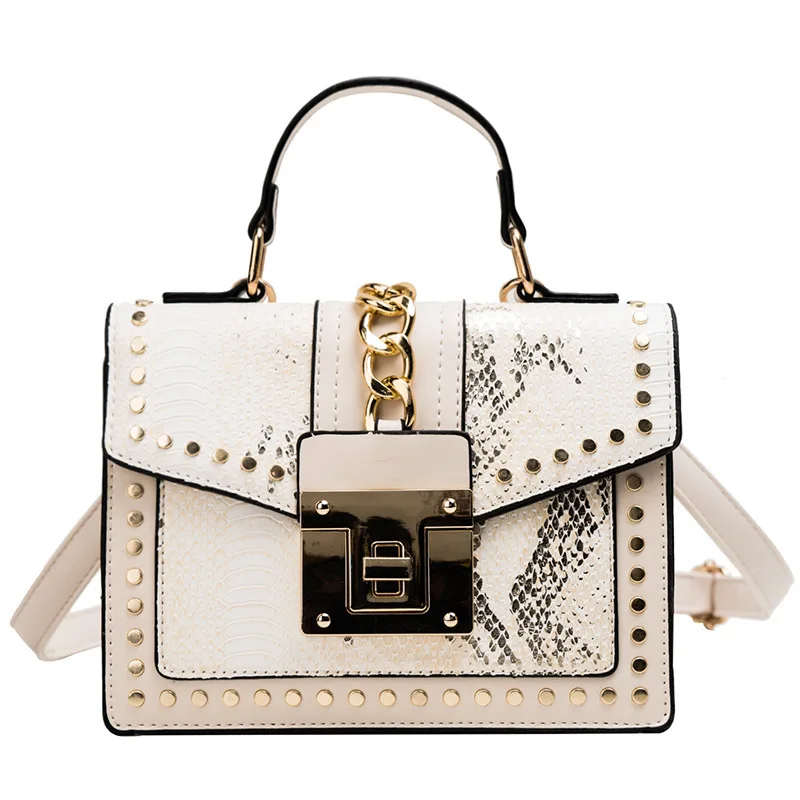 

2020 New Fashion Serpentine Women's Single Shoulder Bag Luxury Purse for Women Handbags with Rivets
