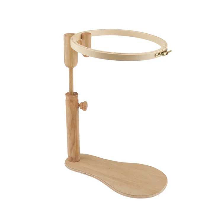 

Adjustable Embroidery Hoop Ring Frame Sewing, Wood color