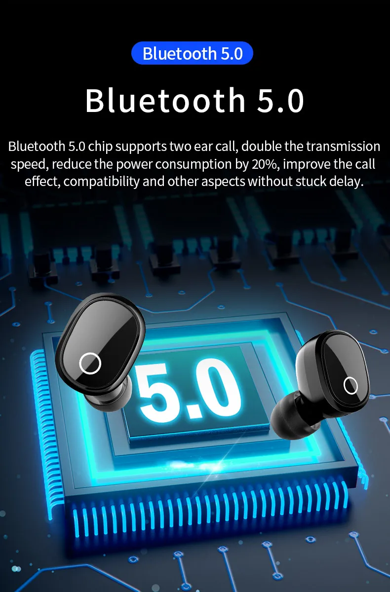 Tws New Stereo Earphones Cute wireless Earbuds Smartphone In Ear OEM Headset Bone Conduction Headphone HIFI Fone De Ouvido - ANKUX.COM
