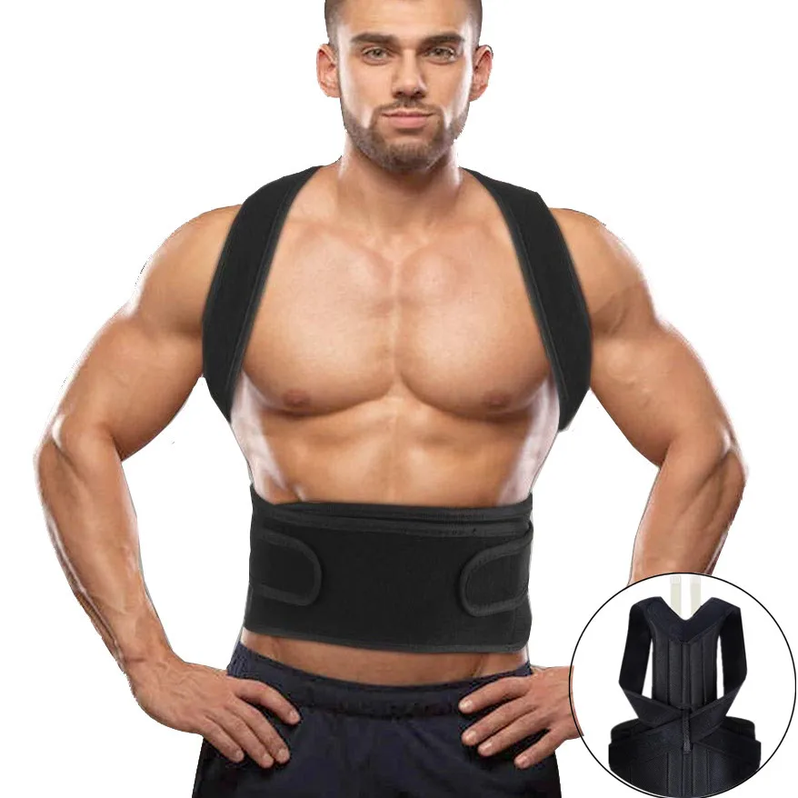 

Adjustable back support brace belt stretcher straightener body posture corrector shoulder Posture Corrector