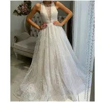 

2019 Fashion Ladies White Sleeveless Wedding Bridal Dress Wedding Party Dresses