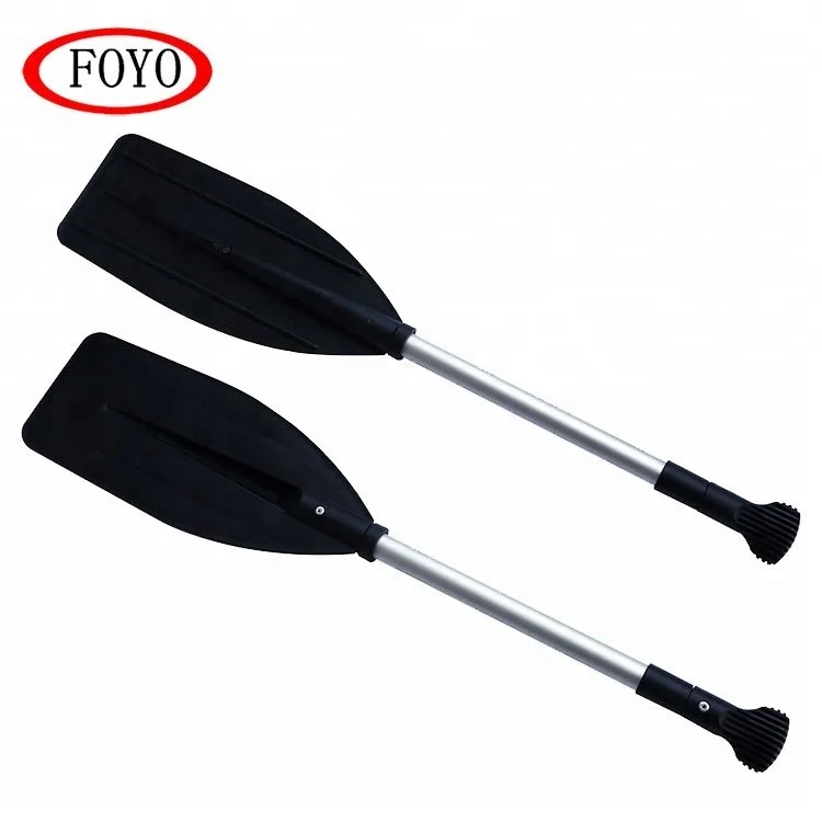 

Foyo Cheap Convenient Marine Aluminum Telescopic Paddle Used on Boats, Silver + black