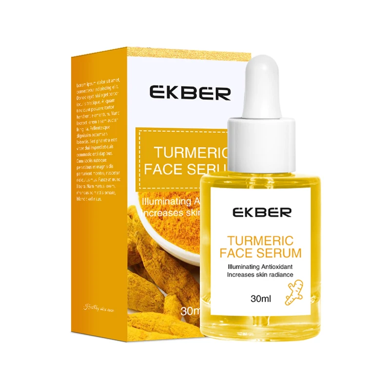 

Custom Private Label Skincare Dark Spots Vegan Herbal Extract Turmeric Vitamin C Face Serum for Brightening Skin Care