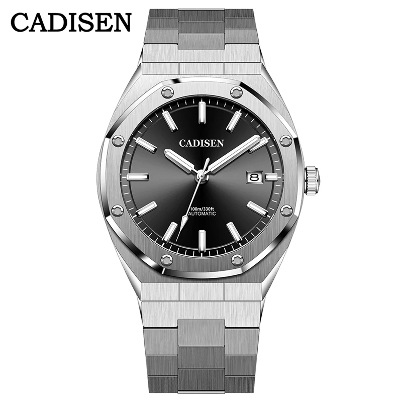 

CADISEN 8180 Japan NH35A Movt Men's Watches Mechanical Automatic watch 5 ATM Wrist Watch business men Clock Date hombre