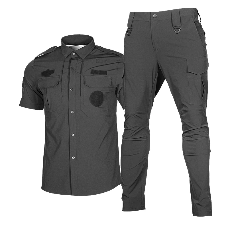 

New quick drying tactical Suit Black Navy short sleeve, Picture