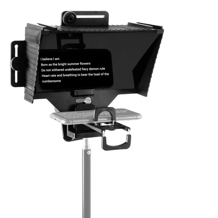 

Remote Control Wide-angle Large Screen Mobile Portable Prompter Smartphone Teleprompter