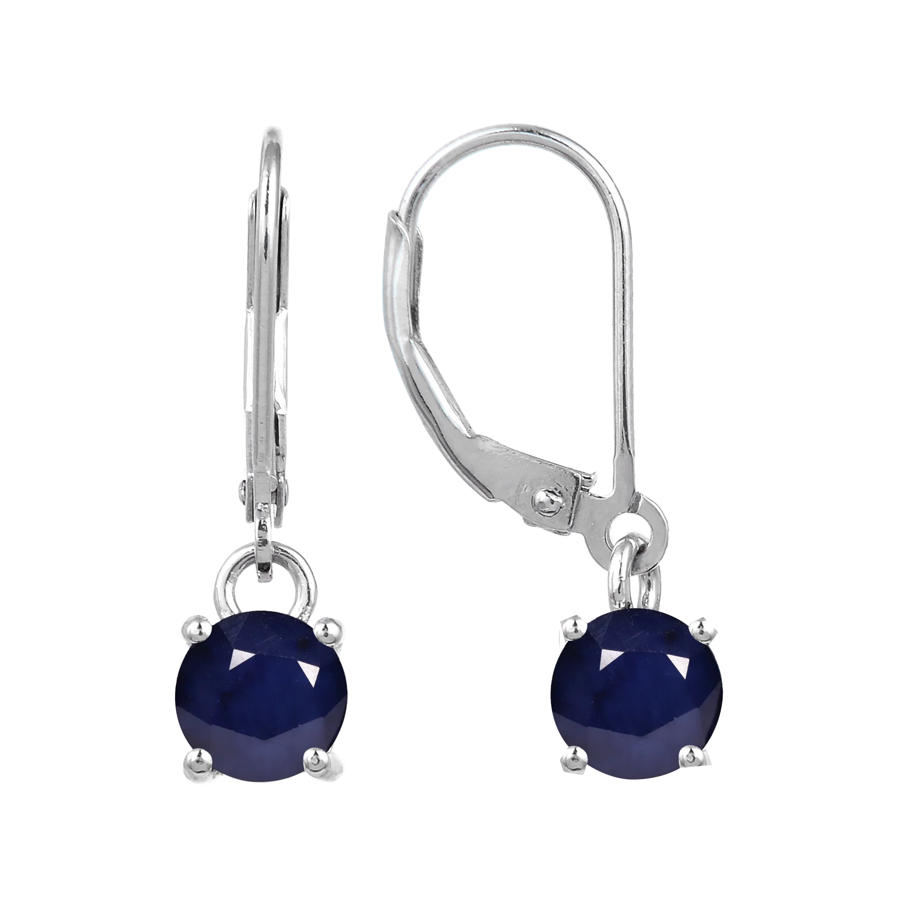 

Abiding Drop Shipping Solitaire Blue Sapphire Gemstone Earrings 925 Sterling Silver Dangling Earring