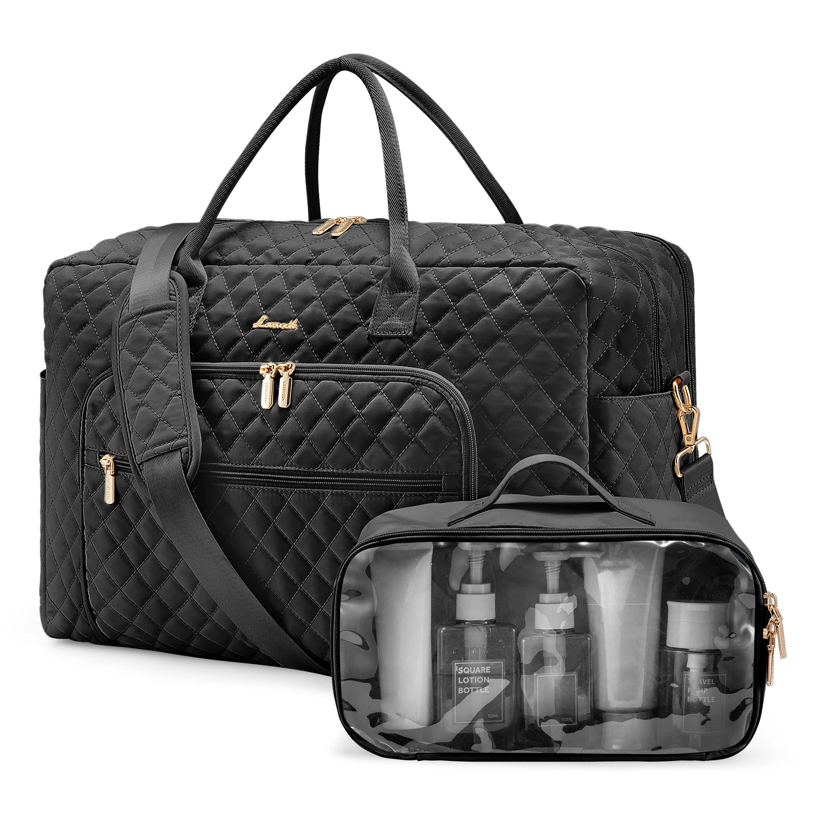 LOVEVOOK Wholesale 2pcs Tote Duffel Weekender Bag Wet and Dry Separation Swim Gym Bag for Travel Sports Camping Duffel Bags