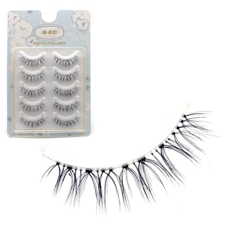 

Japanese Korean 5 pairs Natural False Eyelashes Authentic Short Thin Lashes Set