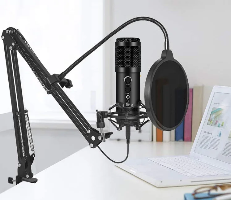 

Professional MK-F500 Usb Recording Singing Home Studio Condenser Microphone Mic Kit With Folding Stand