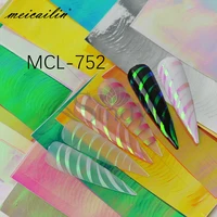 

Newest 16 Colors Nail Curved Shape Nail Aurora stickers