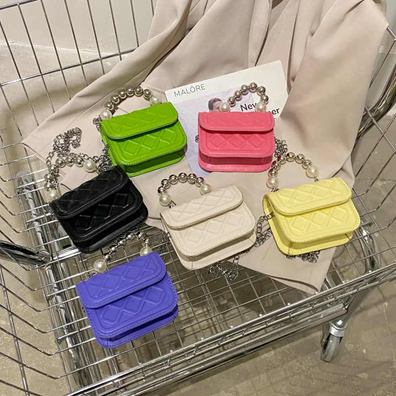 

New Design All Match Chain Girls Mini Crossbody Bag Custom Messenger Bag Leather Solid Color Messenger Crossbody Bag For Women, Picture shows