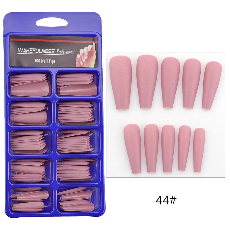 

High Quality 100 Pieces Korean Beautiful Custom False Nails for Girls, Colorful