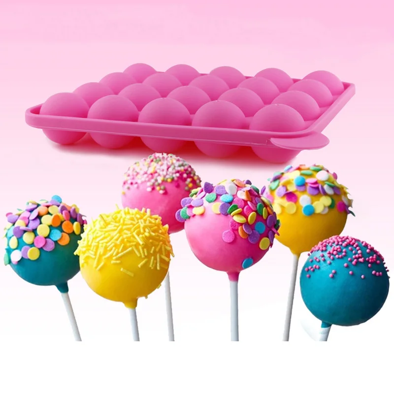 

jelly pudding chocolate lollipop spherical ball silicone diy baking cake mold Wholesale, As picture