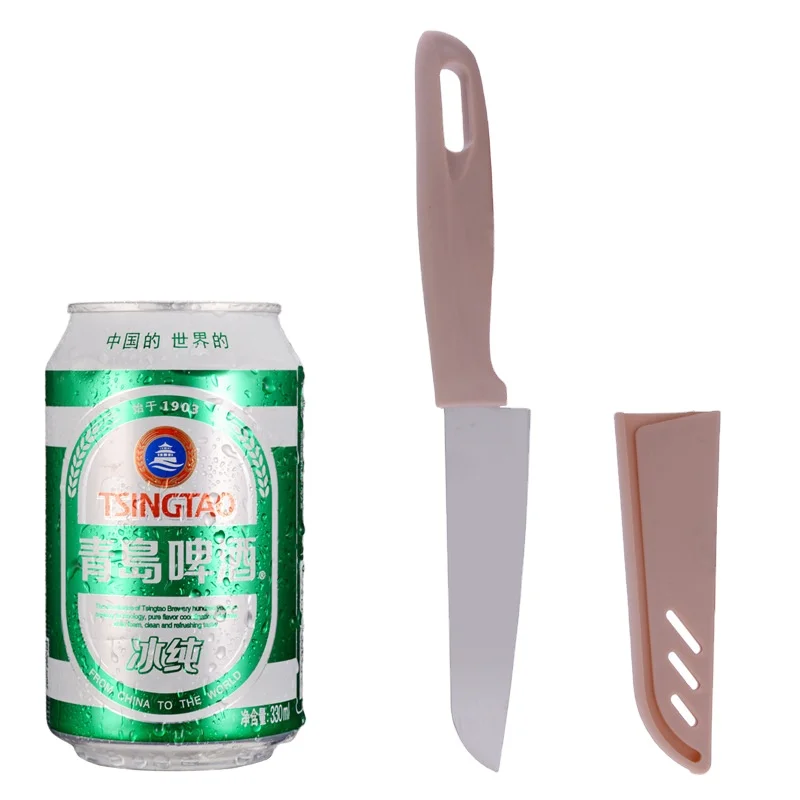 

OEM hot selling Candy color fruit knife stainless steel peeler portable knife kitchen gadget multi-color optional Apple cutting, Pink