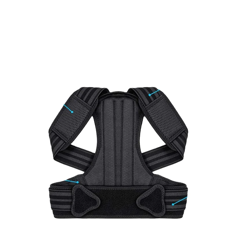 

Black custom logo back brace support shoulder posture corrector men for healthy body