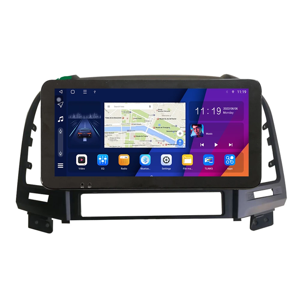 

For Hyundai Santafe 2006 2007-12 10.33 inch QLED Screen Headunit Device Double 2 Din Car Stereo GPS Navigation Android Car Radio