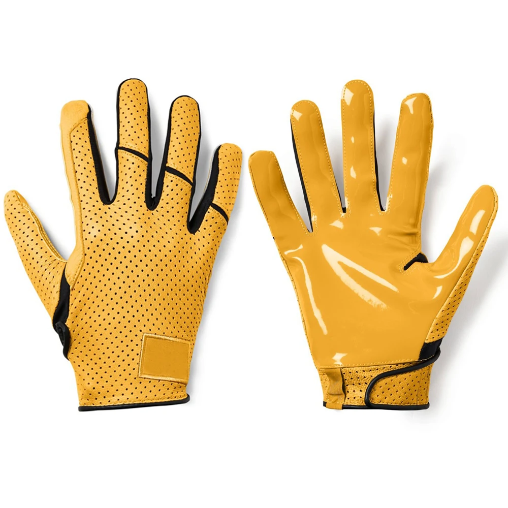 

leather american football gloves Men's receiver football gloves