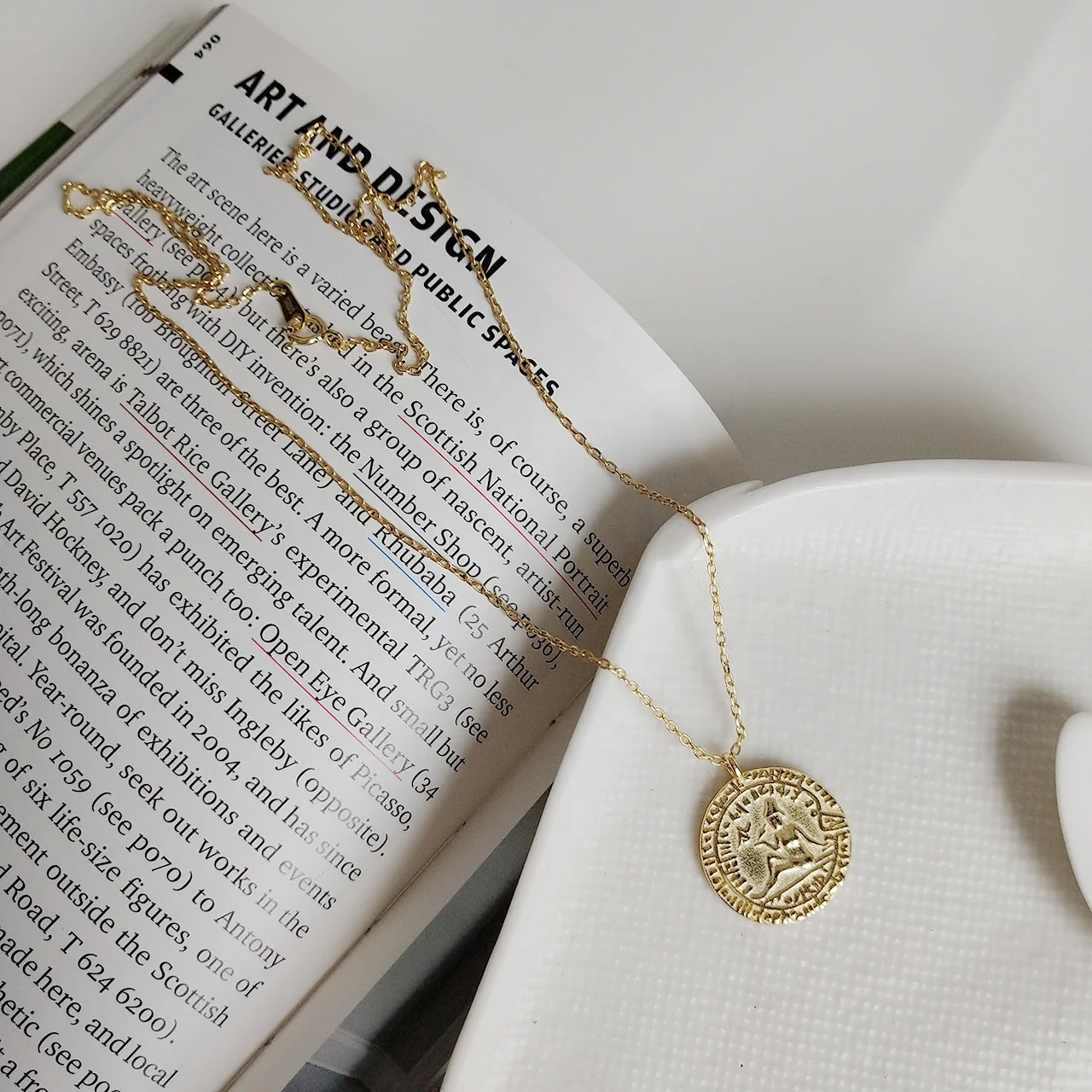 

925 sterling silver ins fashion with coin necklace for female and girls