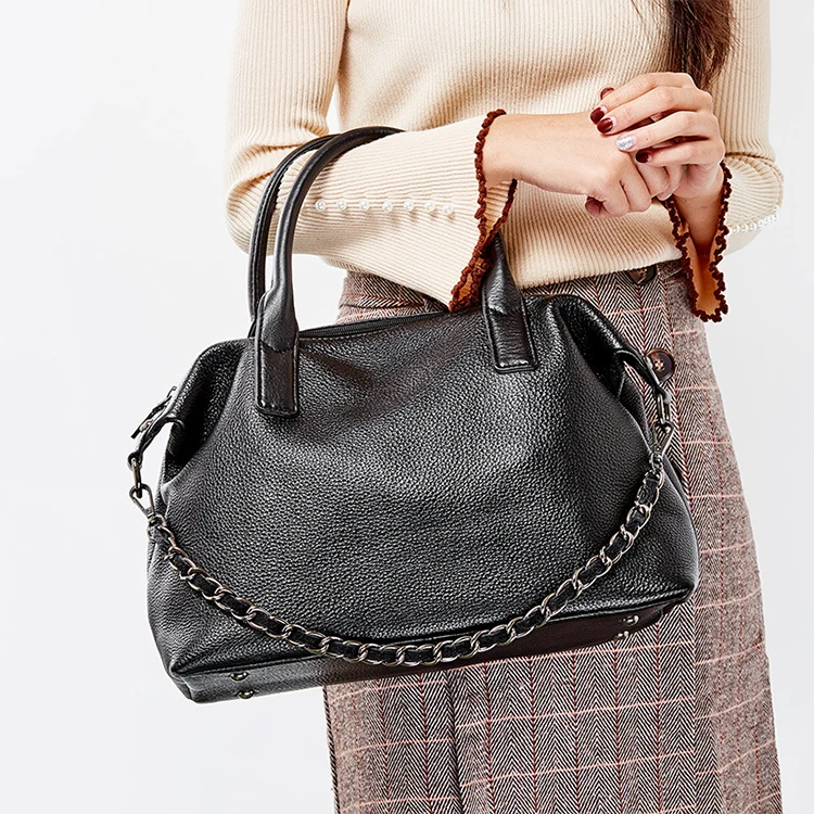 

EGL093 Summer fashion chain cowhide bag pure leather handbags for women
