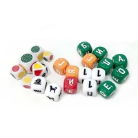 

Bulk board game dice custom made color 6 sided 16mm dice cube with colored dots