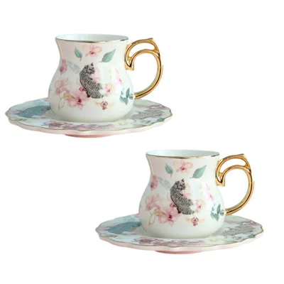 

Two-piece set of exquisite Turkish ceramic coffee cup and saucer set, Picture
