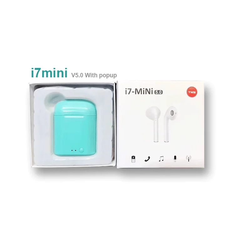 

2019 new bluetooth V5.0 bluetooth earphone mini tws earphone i7 mini