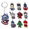 Hot New Plastic pvc Avenge Super Cartoon Figure Key Chain for gift