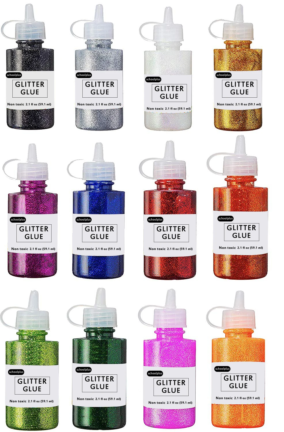 Assorted Colors Washable Liquid Glitter Glue For Kids Diy Slime And