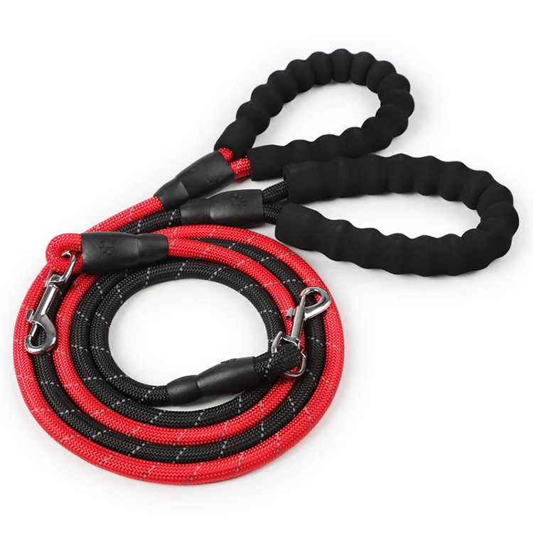 

Dog leashes for Large Dogs Rope Leash Heavy Duty Dog Leash with Comfortable Padded Handle and Highly Reflective Threads 6 FT, As pictures show