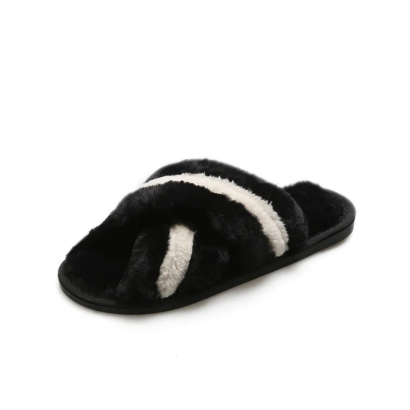 

nice quality lady warm Shoe Women soft Faux Fur Slippers multi color product Color Soft slide, Red,blue ,green ,orange ,brown