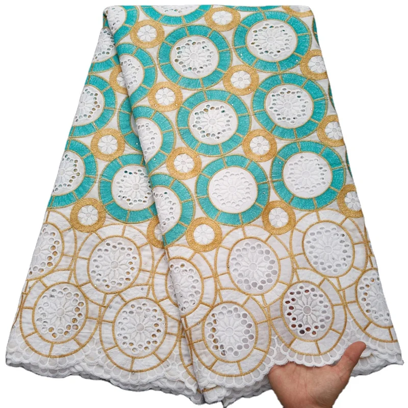 

2670 Pure Cotton High Quality African Swiss Lace Fabric Embroidery For Nigerian Everyone Dress, Cupion