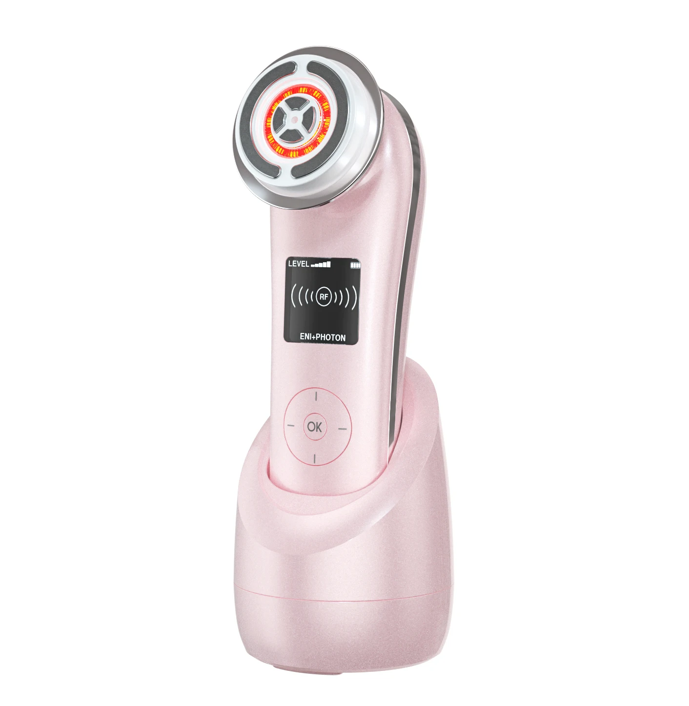 

2020 newest F82E nanoSkin-E Photon Beauty devices with red light blue light RF EMS Cooling face lifting massage machine