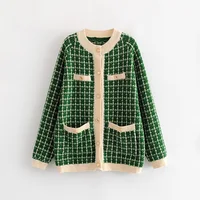 

Oversized design vintage style cashmere cardigan women knitted fall jackets