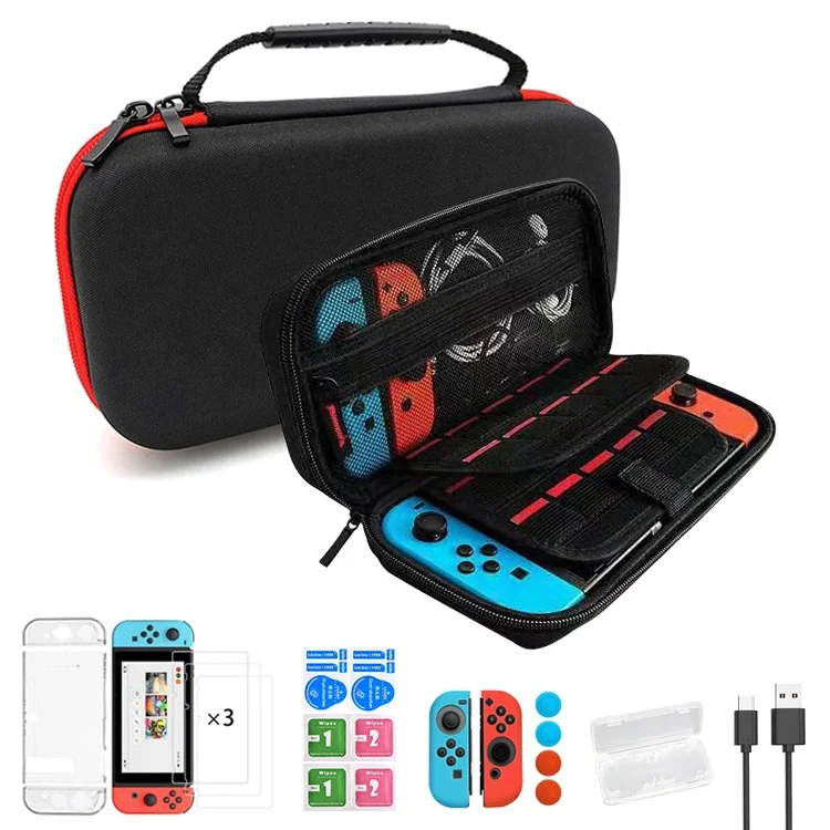

For Nintendo Switch bag crystal case for Switch tempered glass screen protector for NS Switch accessories bundle