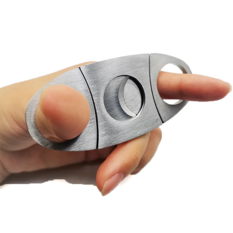 

High Quality Cigar Cutter Stainless Steel Boxed Gift Portable Set Cigar Cutter Custom logo