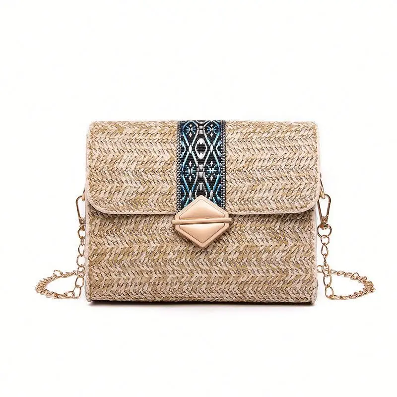 

Ethnic Designer Women Rattan Straw Woven Shoulder Purse Handbags Summer Beach Crossbody Messenger Bag