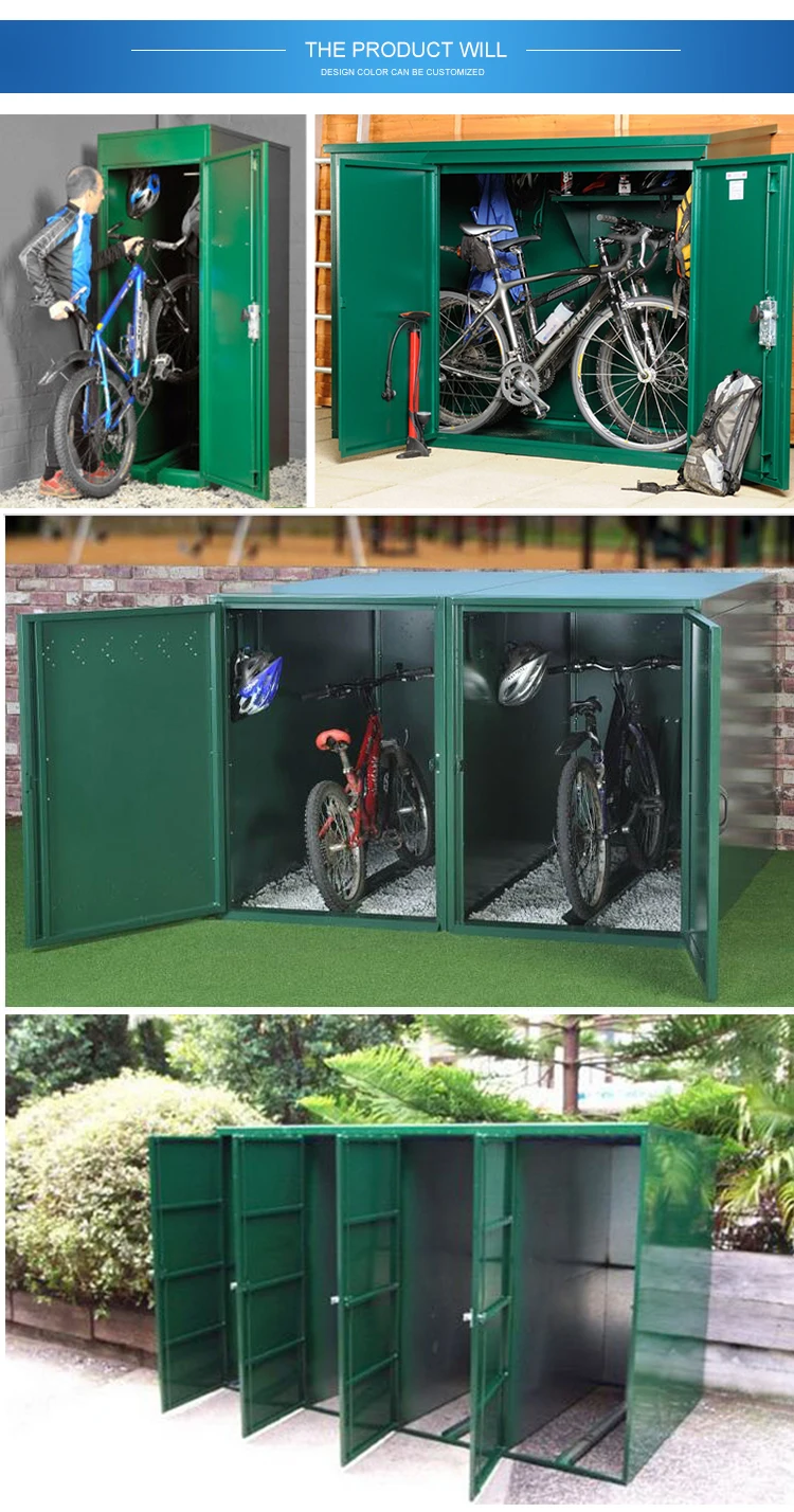 Colourful Metal Bicycle Storage Wholesale Bike Locker With Lock