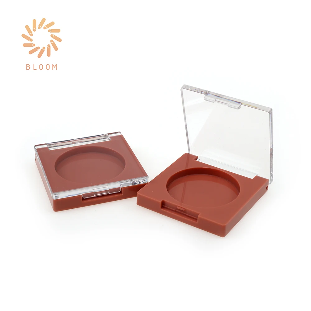 Clear Lid Square Makeup Single Block Eyeshadow Highlighter Blusher