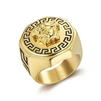 

Medusa rings stainless steel with color and gold plate men's ring