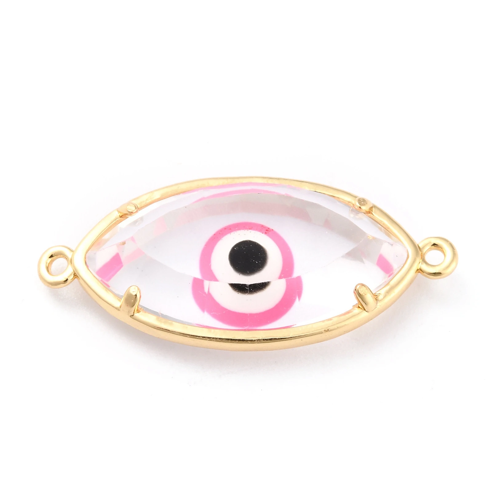 

PandaHall Brass Findings Long-Lasting Plated Eye Glass Links, Mixed color
