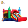 High quality 0.55mm pvc tarpaulin inflatable jumping castles with double slides for sale