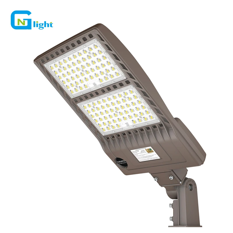 

free shipping UL outside pole light TYPE III parking lot led light 240w 120volts led shoe box fixture area street lighting