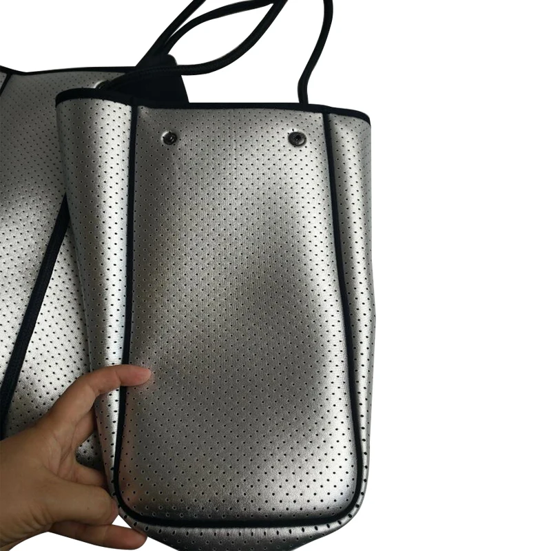 
2020 Metallic Perforated Bag Top Quality Neoprene Beach Bag Sets 