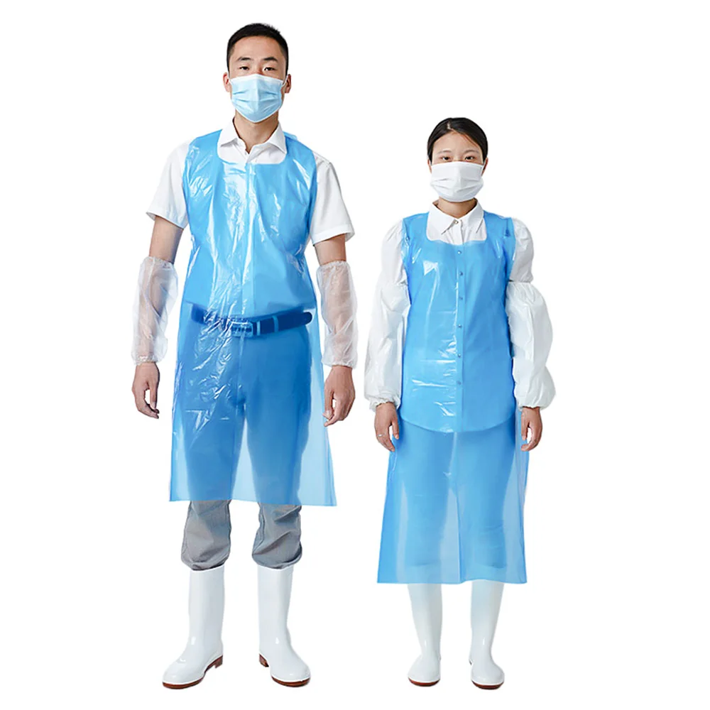 

Semi Permanent Makeup Blue Plastic Disposable Bibs Eco-Friendly Recycled Custom Size Bibs
